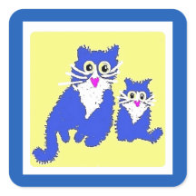 Sticker Carré pour l'Ukraine