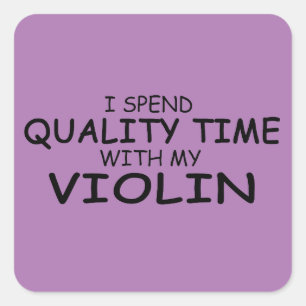 Sticker Carré pour violon temps de qualité