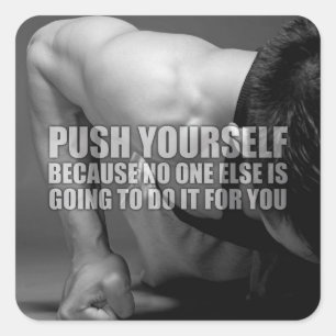Sticker Carré Pouvez-vous - Motivation de l'entraînement
