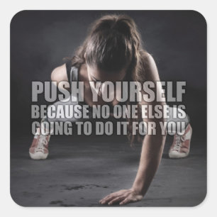 Sticker Carré Pouvez-vous - Motivation de l'entraînement