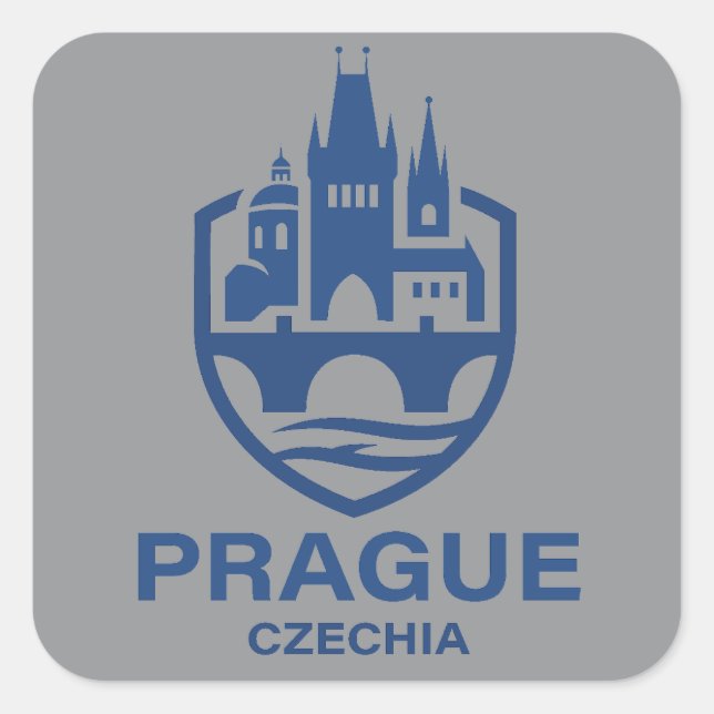 Sticker Carré Prague Czechia Europe (Devant)