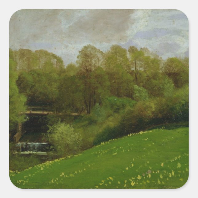 Sticker Carré Pré et bois, 1895 (Devant)