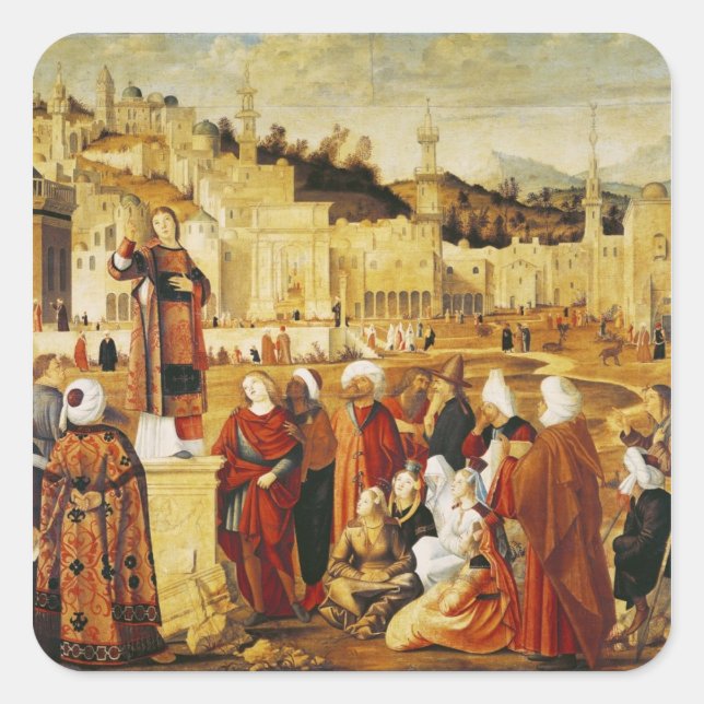 Sticker Carré Prêcher St. Stephen (Devant)