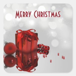 Sticker Carré Précieux Noël présent professionnel