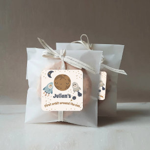 Sticker Carré Premier anniversaire, Première orbite autour du so