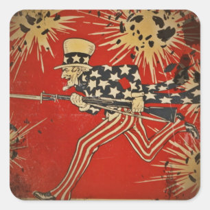 Sticker Carré Première Guerre mondiale Quatrième juillet