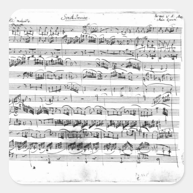 Sticker Carré Premiere Sonate pour violon et clavecin (Devant)