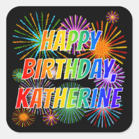 Prénom "KATHERINE", Amusant "HEUREUX ANNIVERSAIRE"