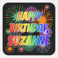 Prénom "SUZANNE", Amusant "HEUREUX ANNIVERSAIRE"