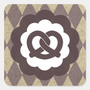 Sticker Carré pretzel