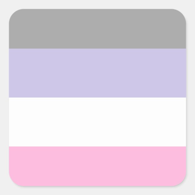 Sticker Carré Pride Flag (Devant)
