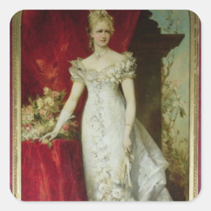 Sticker Carré Princesse héritière Stephanie de la Belgique
