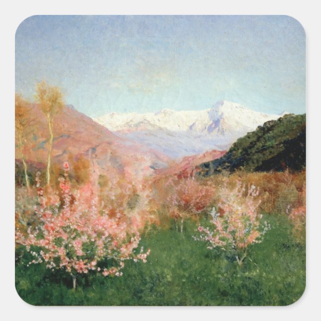 Sticker Carré Printemps en Italie, 1890 (Devant)
