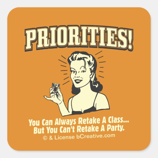 Sticker Carré Priorités : Vous pouvez toujours réintégrer une cl (Devant)