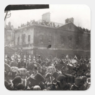 Sticker Carré Procession jubilaire à Whitehall, 1887