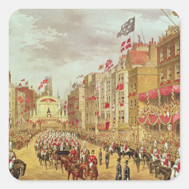 Sticker Carré Procession mariage d'Edward, Prince de Galles (Devant)