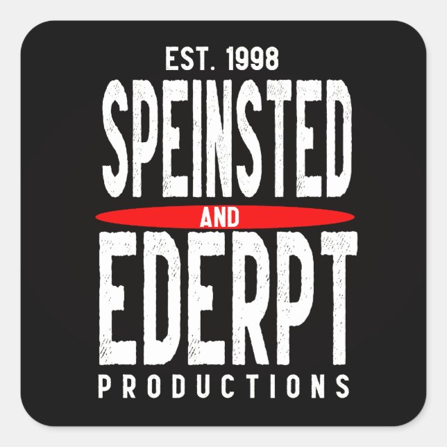 Sticker Carré Productions Speinsted and Ederpt Est 1998 (Devant)