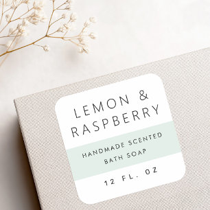 Sticker Carré Produit moderne pâle pâle pâle couleur vert de mer