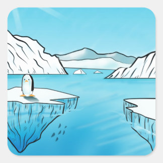 Sticker Carré Produits pingouins