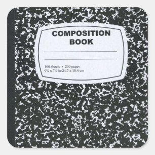 Sticker Carré Professeur de livre de composition