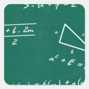 Sticker Carré professeur de mathématiques algebra geek