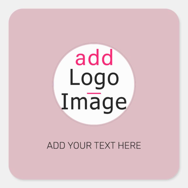 Sticker Carré Professionnel Personnalisé Dusté Rose Hue (Devant)