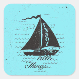 Sticker Carré Profitez De L'Affiche Little Things