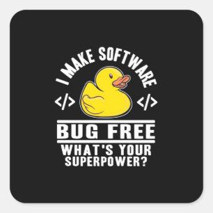Sticker Carré Programmer rendre le logiciel sans bogue