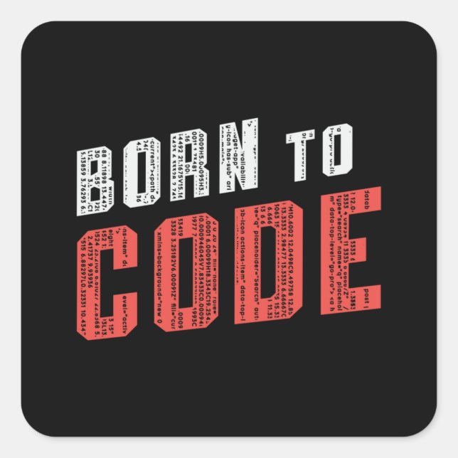 Sticker Carré Programmeur de code ICD de code de Medical Coder B (Devant)