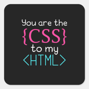 Sticker Carré Programmeur Vous Êtes Css À Mon Html