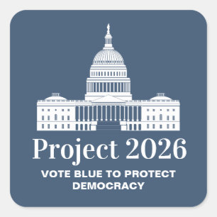 Sticker Carré Projet 2026 Vote pour la démocratie