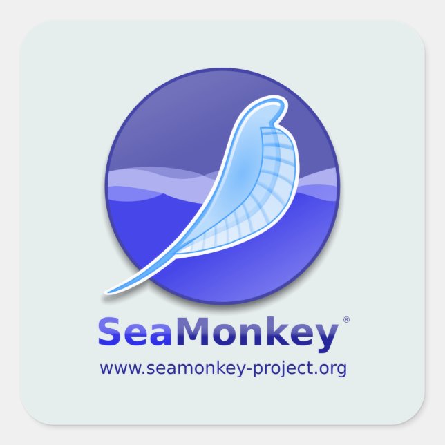 Sticker Carré Projet SeaMonkey - Logo vertical (Devant)