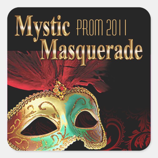 Sticker Carré Prom 2011 Mystic Masquerade Party (Devant)