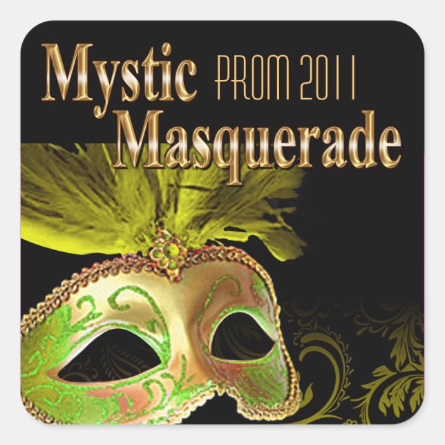 Sticker Carré Prom 2011 Mystic Masquerade Party (Devant)