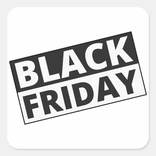 Sticker Carré Promotion de l'autocollant Black Friday (Devant)
