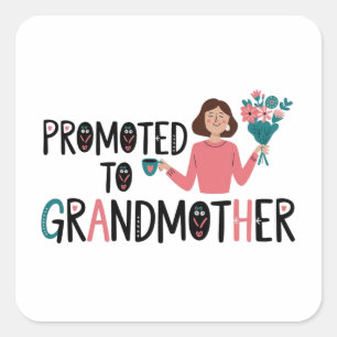 Sticker Carré Promotion grand-mère