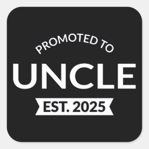 Sticker Carré Promu À Oncle Est. 2025 II