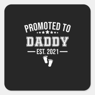 Sticker Carré Promu À Papa 2021 Pères Première Fois