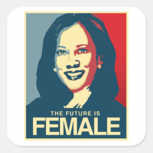 Sticker Carré Propagande de Kamala Harris - L'avenir est féminin