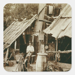Sticker Carré Prospecteur australien, c.1880s (photo de sépia)