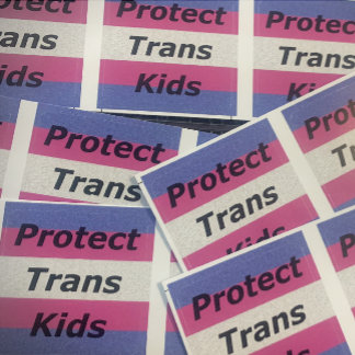 Sticker Carré Protéger l'autocollant Trans Kids