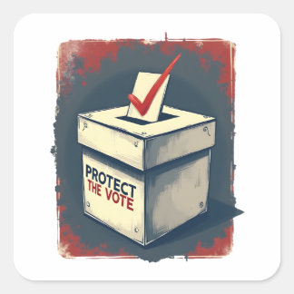Sticker Carré Protéger le vote
