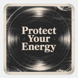 Sticker Carré Protégez Votre Énergie