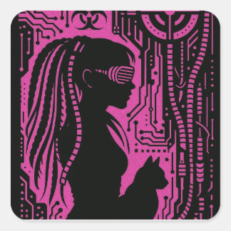 Sticker Carré Protocole Neon Dread