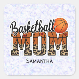 Sticker Carré Proud Basketball Maman - Champion du côté cour