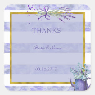 Sticker Carré Provence Lavender Purple Flower Merci