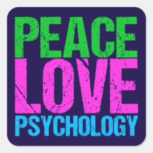 Sticker Carré Psychologie d'amour de paix de psychologue