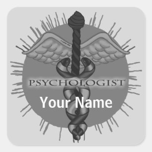 Sticker Carré Psychologue Caduceus