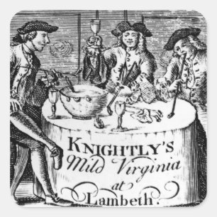 Sticker Carré Publicité pour 'Knitly's Mild Virginia