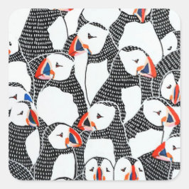 Sticker Carré Puffin